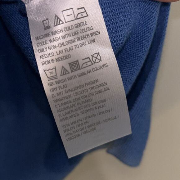 H by Halston blue full zip long cardigan sweater size xsmall - Picture 7 of 7